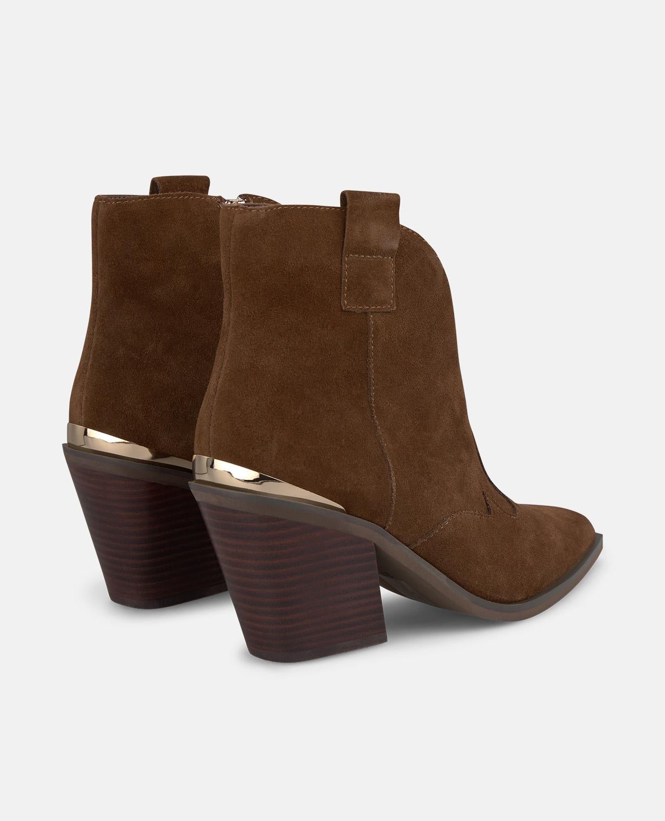 alma-en-pena-cowboy-ankle-boot-opening-damen-stiefelette-camel-mit-8-cm-absatz image 3