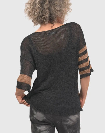 alembika-sofia-sweater-coffee-streifenpullover image 2