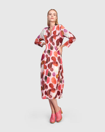 alembika-margarita-cocoon-kleid-magenta-dots image 6